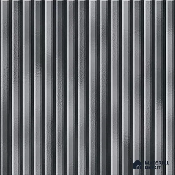 TL 07177 G Liner Cosmo Nero 1 ft x 1 ft Glossy Finish Ceramic Tile - 10 mm | Please Expect a Slight Variation of Pattern