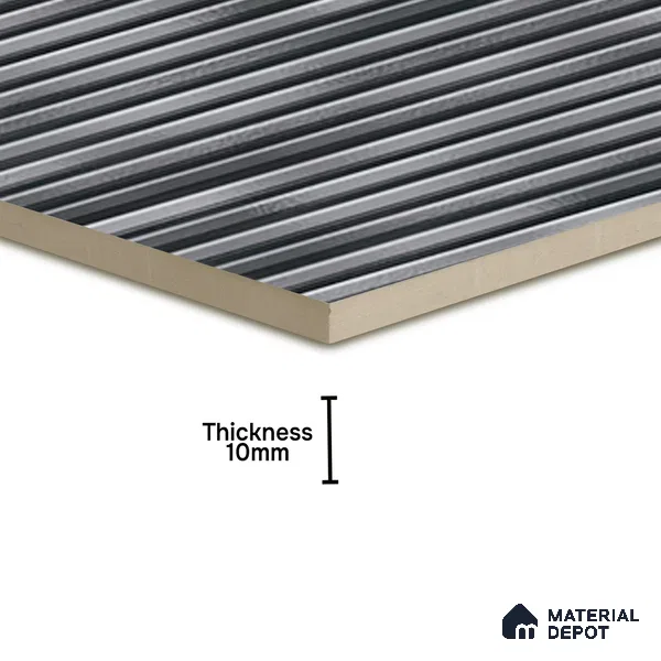 TL 07177 G Liner Cosmo Nero 1 ft x 1 ft Glossy Finish Ceramic Tile - 10 mm | Please Expect a Slight Variation of Pattern