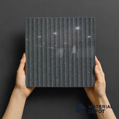 TL 07177 H Liner Cosmo Raven 1 ft x 1 ft Glossy Finish Ceramic Tile - 10 mm | Please Expect a Slight Variation of Pattern
