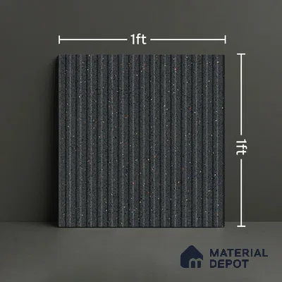TL 07177 H Liner Cosmo Raven 1 ft x 1 ft Glossy Finish Ceramic Tile - 10 mm | Please Expect a Slight Variation of Pattern