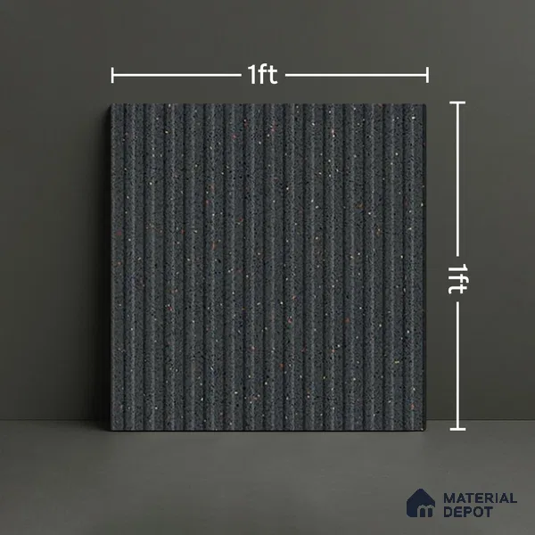 TL 07177 H Liner Cosmo Raven 1 ft x 1 ft Glossy Finish Ceramic Tile - 10 mm | Please Expect a Slight Variation of Pattern