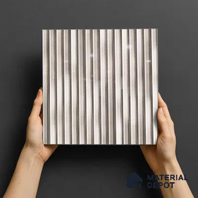 TL 07177 I Liner Cosmo Rust 1 ft x 1 ft Glossy Finish Ceramic Tile - 10 mm | Please Expect a Slight Variation of Pattern