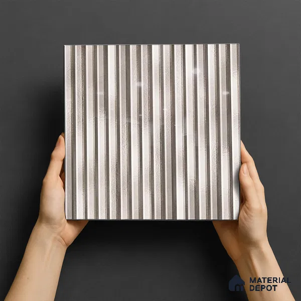 TL 07177 I Liner Cosmo Rust 1 ft x 1 ft Glossy Finish Ceramic Tile - 10 mm | Please Expect a Slight Variation of Pattern