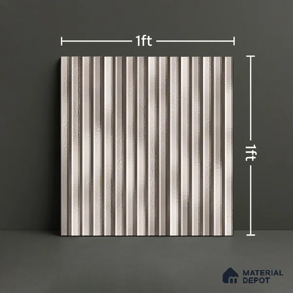 TL 07177 I Liner Cosmo Rust 1 ft x 1 ft Glossy Finish Ceramic Tile - 10 mm | Please Expect a Slight Variation of Pattern