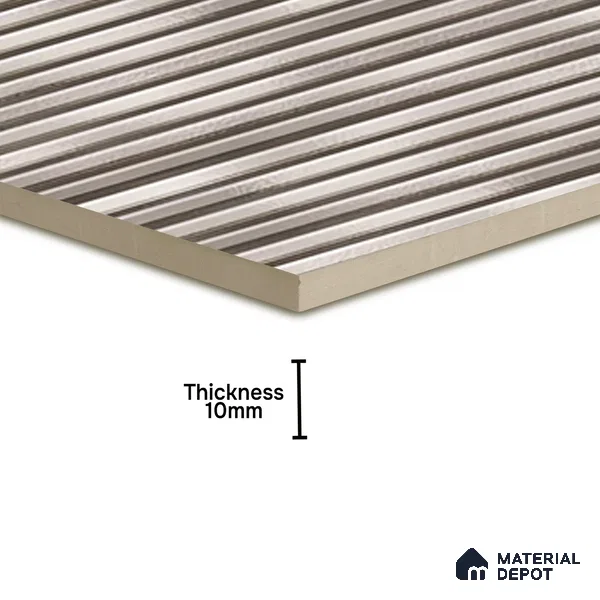TL 07177 I Liner Cosmo Rust 1 ft x 1 ft Glossy Finish Ceramic Tile - 10 mm | Please Expect a Slight Variation of Pattern