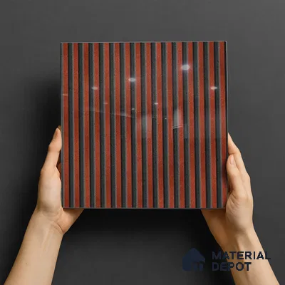 TL 07177 J Liner Cosmo Wine 1 ft x 1 ft Glossy Finish Ceramic Tile - 10 mm | Please Expect a Slight Variation of Pattern