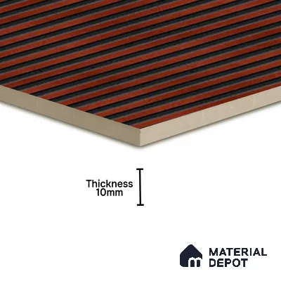 TL 07177 J Liner Cosmo Wine 1 ft x 1 ft Glossy Finish Ceramic Tile - 10 mm | Please Expect a Slight Variation of Pattern