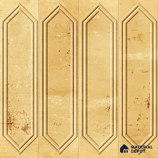 Highlighter Wall Tile TL 07181 Picket Cosmo Amber 1 ft x 1 ft Glossy Finish Ceramic Tile - 10 mm | Suitable For Kitchen & Bathroom