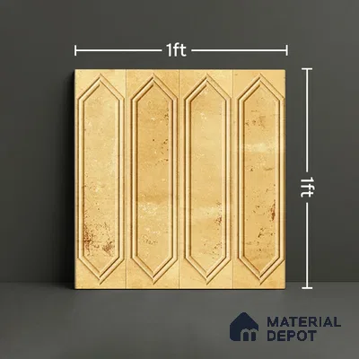 Highlighter Wall Tile TL 07181 Picket Cosmo Amber 1 ft x 1 ft Glossy Finish Ceramic Tile - 10 mm | Suitable For Kitchen & Bathroom