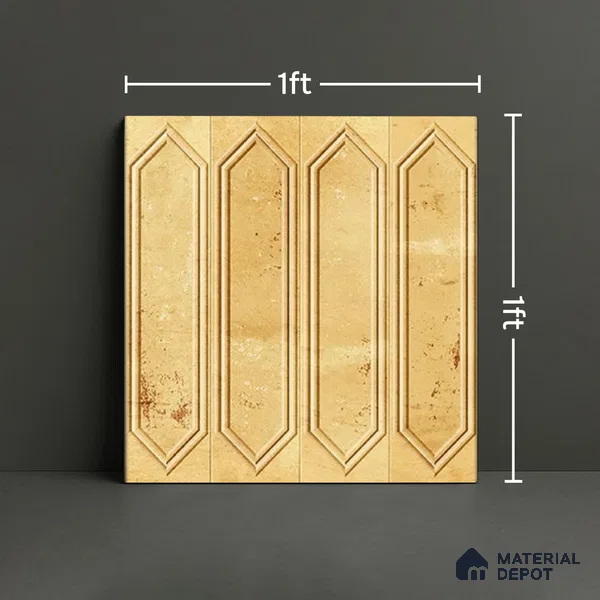 Highlighter Wall Tile TL 07181 Picket Cosmo Amber 1 ft x 1 ft Glossy Finish Ceramic Tile - 10 mm | Suitable For Kitchen & Bathroom