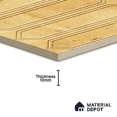Highlighter Wall Tile TL 07181 Picket Cosmo Amber 1 ft x 1 ft Glossy Finish Ceramic Tile - 10 mm | Suitable For Kitchen & Bathroom