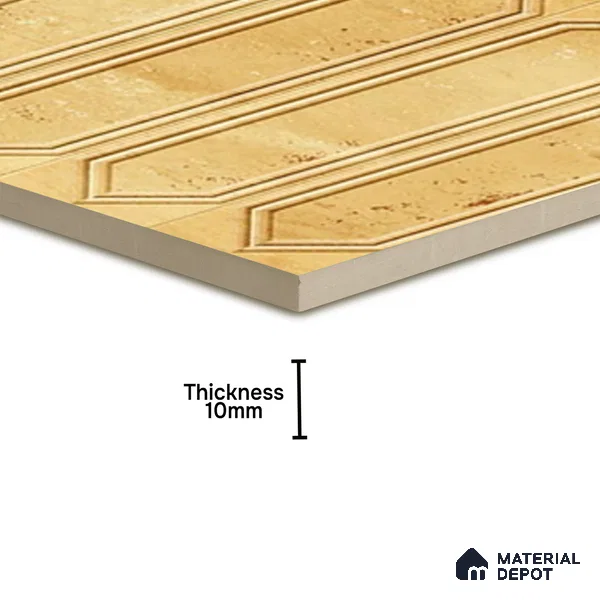Highlighter Wall Tile TL 07181 Picket Cosmo Amber 1 ft x 1 ft Glossy Finish Ceramic Tile - 10 mm | Suitable For Kitchen & Bathroom