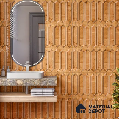 Highlighter Wall Tile TL 07181 B Picket Cosmo Cider 1 ft x 1 ft Glossy Finish Ceramic Tile - 10 mm | Suitable For Kitchen & Bathroom