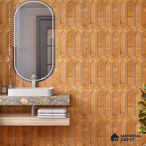 Highlighter Wall Tile TL 07181 B Picket Cosmo Cider 1 ft x 1 ft Glossy Finish Ceramic Tile - 10 mm | Suitable For Kitchen & Bathroom