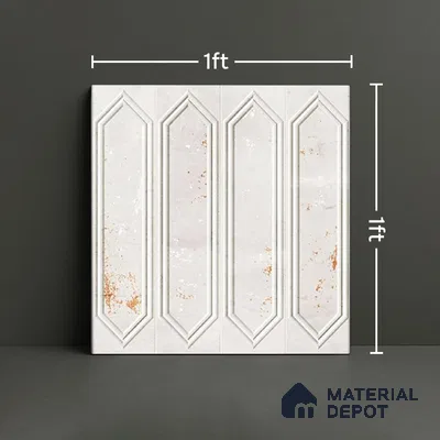 TL 07181 D Picket Cosmo Linen 1 ft x 1 ft Glossy Finish Ceramic Tile - 10 mm