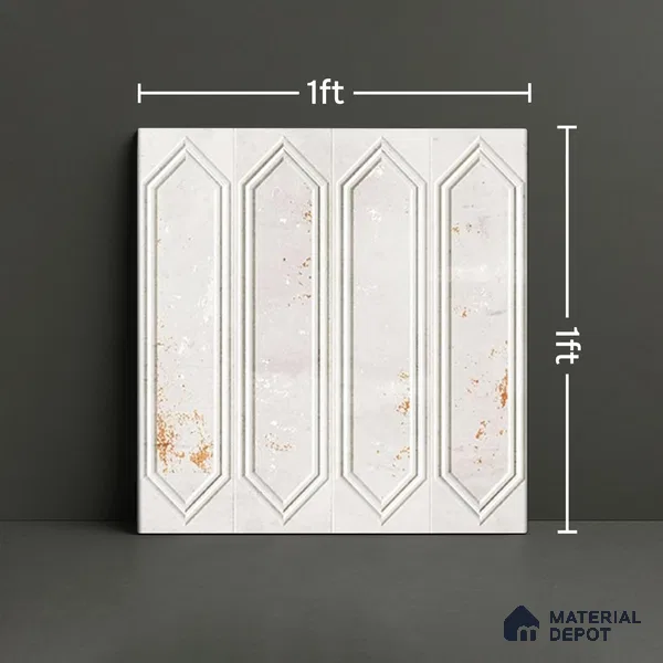 TL 07181 D Picket Cosmo Linen 1 ft x 1 ft Glossy Finish Ceramic Tile - 10 mm