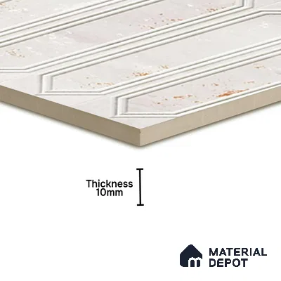 TL 07181 D Picket Cosmo Linen 1 ft x 1 ft Glossy Finish Ceramic Tile - 10 mm