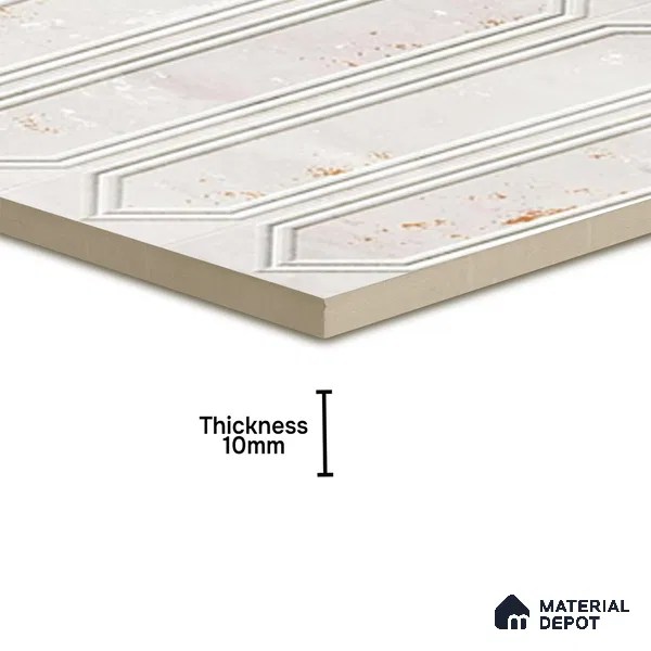 TL 07181 D Picket Cosmo Linen 1 ft x 1 ft Glossy Finish Ceramic Tile - 10 mm