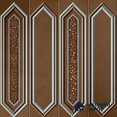 Highlighter Wall Tile TL 07181 E Picket Cosmo Pecan 1 ft x 1 ft Glossy Finish Ceramic Tile - 10 mm | Suitable For Kitchen & Bathroom