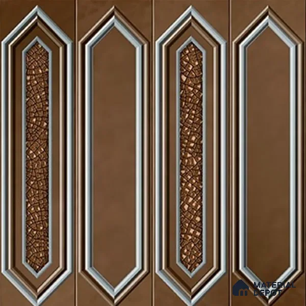 Highlighter Wall Tile TL 07181 E Picket Cosmo Pecan 1 ft x 1 ft Glossy Finish Ceramic Tile - 10 mm | Suitable For Kitchen & Bathroom