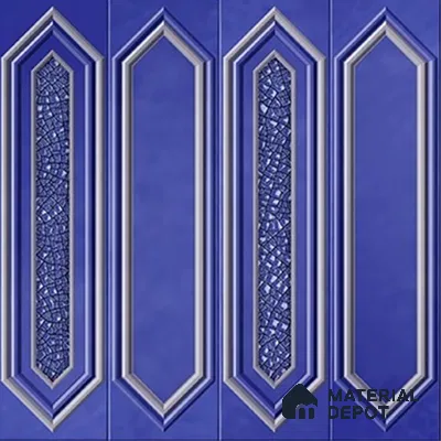 Highlighter Wall Tile TL 07181 F Picket Cosmo Sapphire 1 ft x 1 ft Glossy Finish Ceramic Tile - 10 mm | Suitable For Kitchen & Bathroom