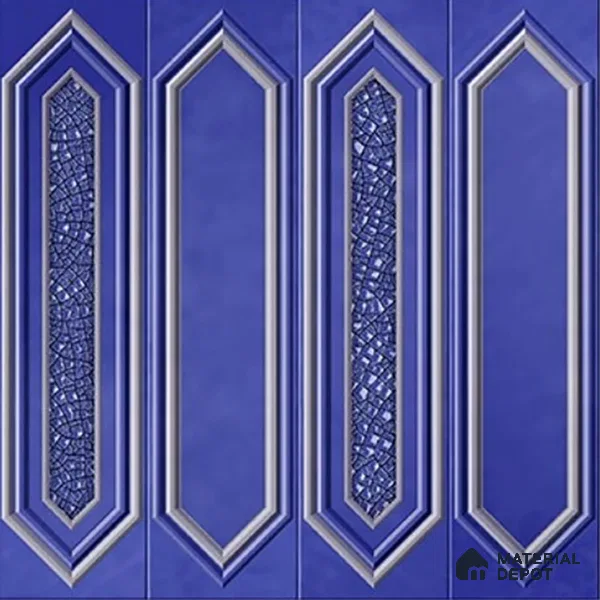 Highlighter Wall Tile TL 07181 F Picket Cosmo Sapphire 1 ft x 1 ft Glossy Finish Ceramic Tile - 10 mm | Suitable For Kitchen & Bathroom