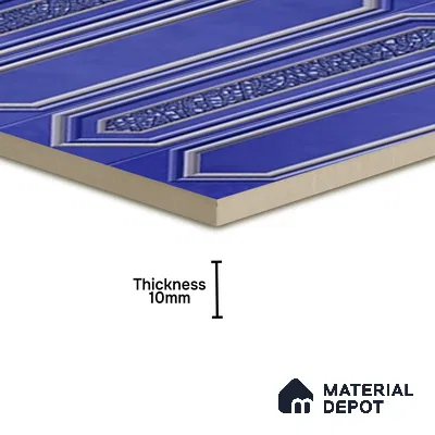 Highlighter Wall Tile TL 07181 F Picket Cosmo Sapphire 1 ft x 1 ft Glossy Finish Ceramic Tile - 10 mm | Suitable For Kitchen & Bathroom