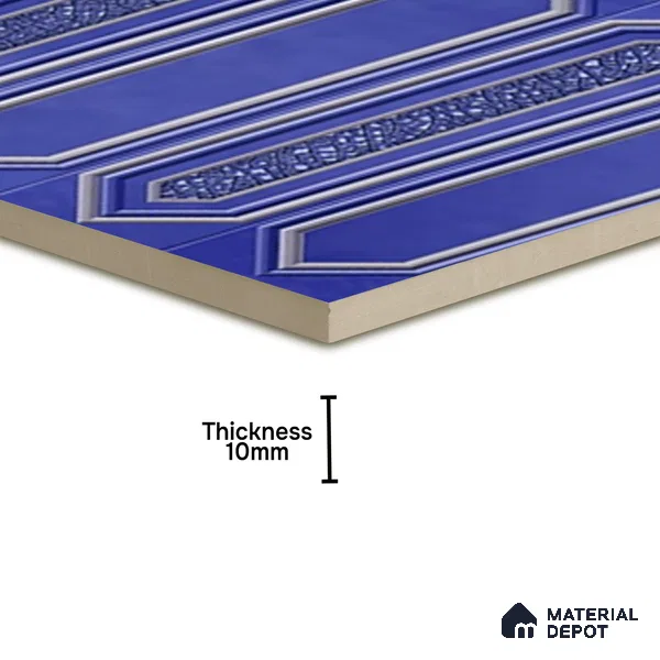 Highlighter Wall Tile TL 07181 F Picket Cosmo Sapphire 1 ft x 1 ft Glossy Finish Ceramic Tile - 10 mm | Suitable For Kitchen & Bathroom