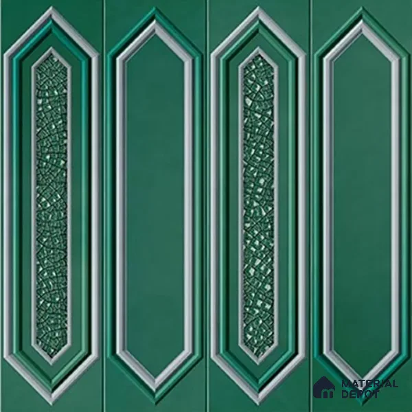 TL 07181 G Picket Cosmo Teal 1 ft x 1 ft Glossy Finish Ceramic Tile - 10 mm