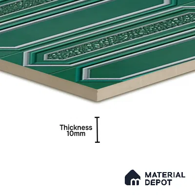 TL 07181 G Picket Cosmo Teal 1 ft x 1 ft Glossy Finish Ceramic Tile - 10 mm