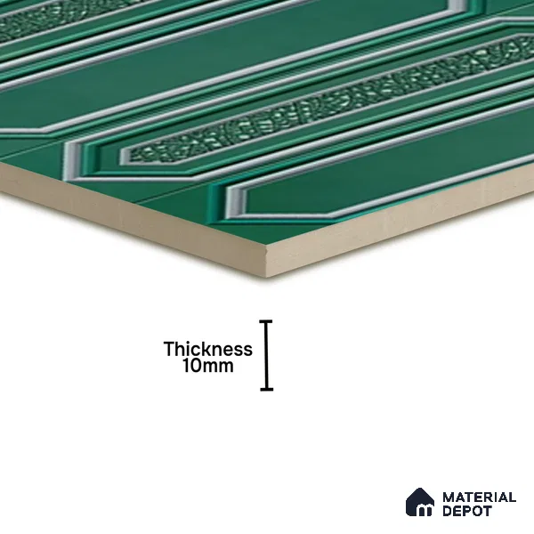TL 07181 G Picket Cosmo Teal 1 ft x 1 ft Glossy Finish Ceramic Tile - 10 mm