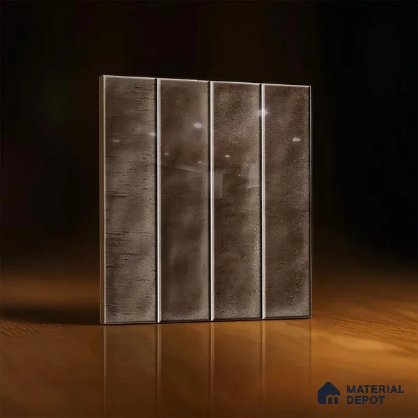 Faux Subway Wall Tile TL 07184 Tikal Cosmo Brunette 1 ft x 1 ft Glossy Finish Ceramic Tile - 10 mm | Suitable For Kitchen & Bathroom