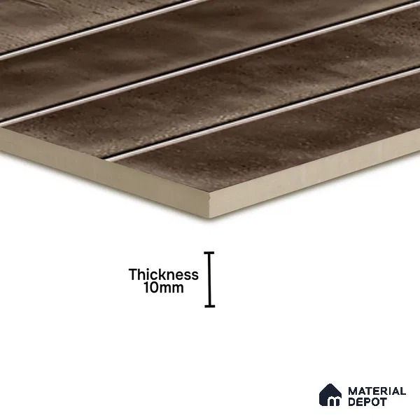 Faux Subway Wall Tile TL 07184 Tikal Cosmo Brunette 1 ft x 1 ft Glossy Finish Ceramic Tile - 10 mm | Suitable For Kitchen & Bathroom