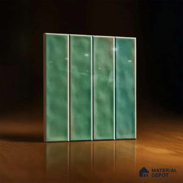 Faux Subway Wall Tile TL 07184 B Tikal Cosmo Fern 1 ft x 1 ft Glossy Finish Ceramic Tile - 10 mm | Suitable For Kitchen & Bathroom