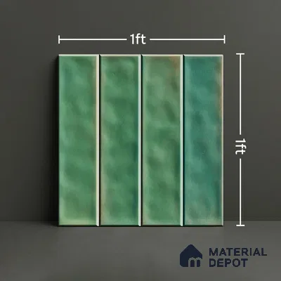 Faux Subway Wall Tile TL 07184 B Tikal Cosmo Fern 1 ft x 1 ft Glossy Finish Ceramic Tile - 10 mm | Suitable For Kitchen & Bathroom