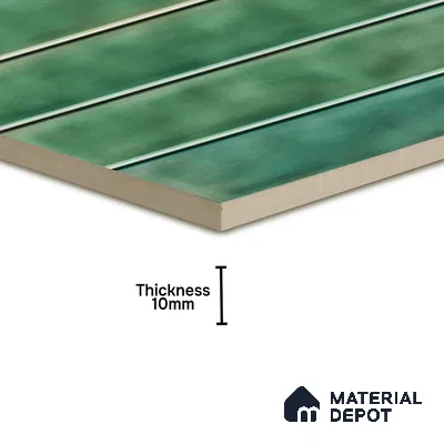 Faux Subway Wall Tile TL 07184 B Tikal Cosmo Fern 1 ft x 1 ft Glossy Finish Ceramic Tile - 10 mm | Suitable For Kitchen & Bathroom