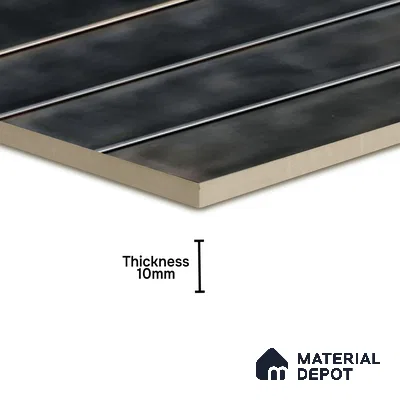 Faux Subway Wall Tile TL 07184 C Tikal Cosmo Kohl 1 ft x 1 ft Glossy Finish Ceramic Tile - 10 mm | Suitable For Kitchen & Bathroom