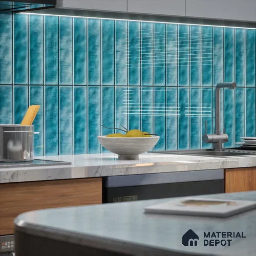 Faux Subway Wall Tile TL 07184 F Tikal Cosmo Pine 1 ft x 1 ft Glossy Finish Ceramic Tile - 10 mm | Suitable For Kitchen & Bathroom