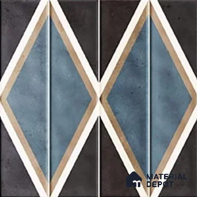 Faux Subway Wall Tile TL 07184 G Tikal Cosmo Sepia Decor 1 ft x 1 ft Glossy Finish Ceramic Tile - 10 mm | Suitable For Kitchen & Bathroom