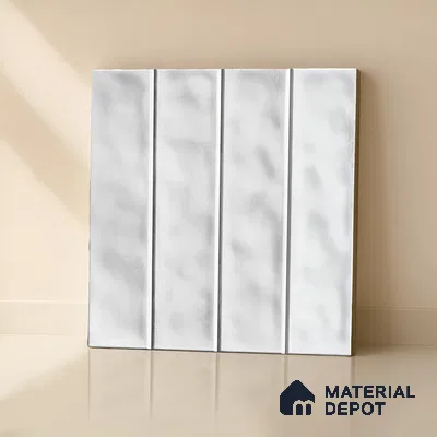 Faux Subway Wall Tile TL 07184 I Tikal Cosmo Snow 1 ft x 1 ft Glossy Finish Ceramic Tile - 10 mm | Suitable For Kitchen & Bathroom