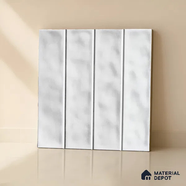 Faux Subway Wall Tile TL 07184 I Tikal Cosmo Snow 1 ft x 1 ft Glossy Finish Ceramic Tile - 10 mm | Suitable For Kitchen & Bathroom