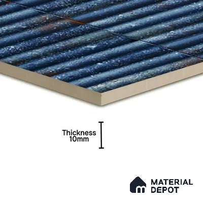 TL 07174 Bumpy Cosmo Avio 1 ft x 1 ft Glossy Finish Ceramic Tile - 10 mm | Please Expect a Slight Variation of Pattern