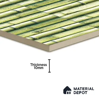 TL 07174 B Bumpy Cosmo Bamboo Teal 1 ft x 1 ft Glossy Finish Ceramic Tile - 10 mm | Please Expect a Slight Variation of Pattern