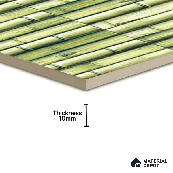 TL 07174 B Bumpy Cosmo Bamboo Teal 1 ft x 1 ft Glossy Finish Ceramic Tile - 10 mm | Please Expect a Slight Variation of Pattern