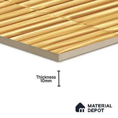 TL 07174 C Bumpy Cosmo Carmel 1 ft x 1 ft Glossy Finish Ceramic Tile - 10 mm | Please Expect a Slight Variation of Pattern
