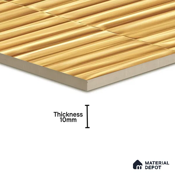 TL 07174 C Bumpy Cosmo Carmel 1 ft x 1 ft Glossy Finish Ceramic Tile - 10 mm | Please Expect a Slight Variation of Pattern