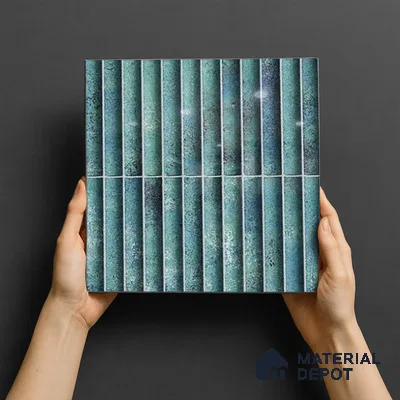 TL 07174 D Bumpy Cosmo Forest 1 ft x 1 ft Glossy Finish Ceramic Tile - 10 mm | Please Expect a Slight Variation of Pattern