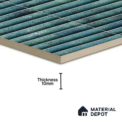 TL 07174 D Bumpy Cosmo Forest 1 ft x 1 ft Glossy Finish Ceramic Tile - 10 mm | Please Expect a Slight Variation of Pattern