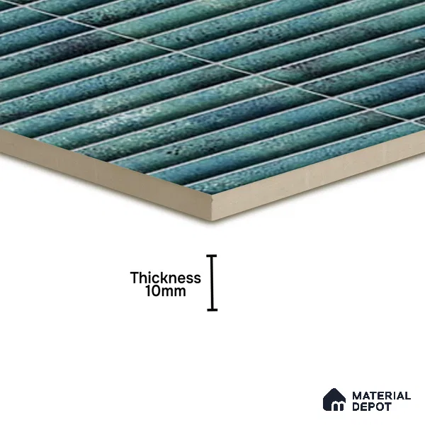TL 07174 D Bumpy Cosmo Forest 1 ft x 1 ft Glossy Finish Ceramic Tile - 10 mm | Please Expect a Slight Variation of Pattern