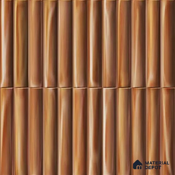 TL 07174 E Bumpy Cosmo Garnet 1 ft x 1 ft Glossy Finish Ceramic Tile - 10 mm | Please Expect a Slight Variation of Pattern
